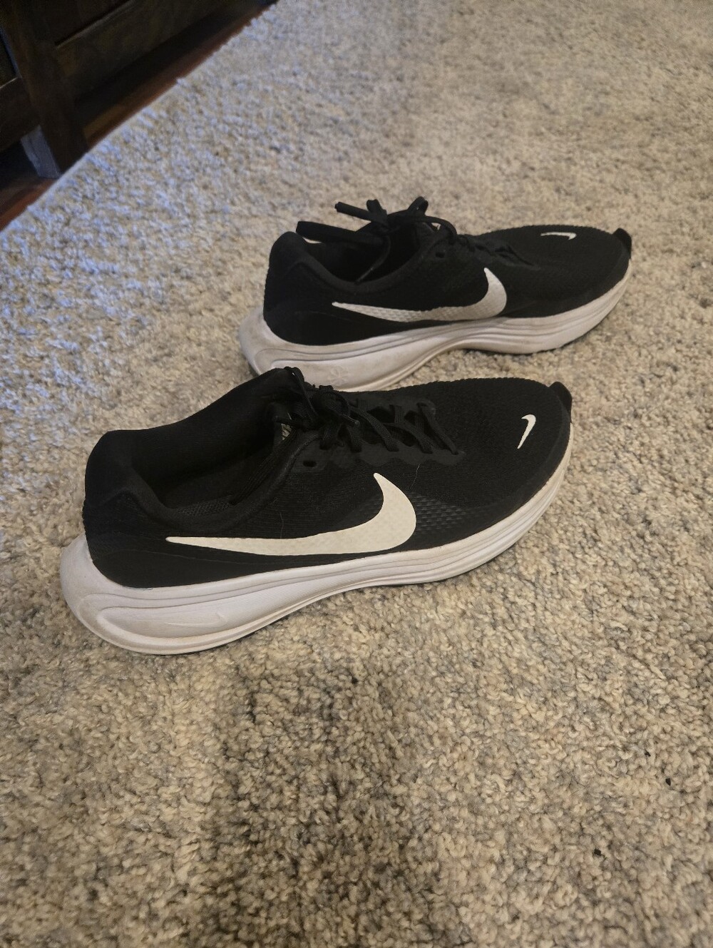 Nike Black with White Swoosh Athletic Sneakers